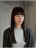 サラ艶ストレート×ぱっつんバング「横浜/縮毛矯正/髪質改善」