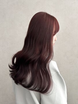 クム 横浜(qumu) 【qumu MARIKO】ブリーチなしダブルカラー×チェリーレッド