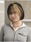 ミルクティーベージュペールピンクベージュ顔周りレイヤー金髪