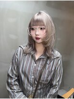 エクーエルム 心斎橋(ECOO yelm)&nbsp;【ミルクティー×シルバーベージュ】ブリーチ/ハイトーン