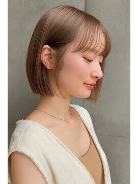 アルファ 我孫子店(alpha) ミルクティーベージュ/小顔カット/ブリーチカラー/我孫子