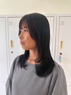 黒髪カタログ/クラゲヘアー/オリーブグレー/南草津