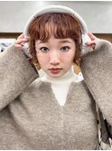 ボブパーマ/ケアパーマ/ニュアンスパーマ/オレンジカラー