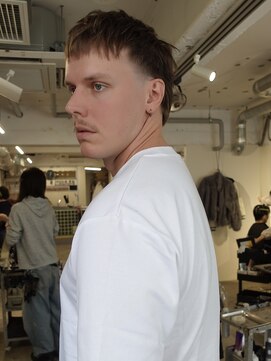 アクティブショートフリンジカットマレットテーパーフェード