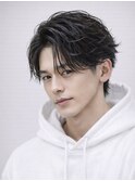 Hale刈り上げセンターパートフェザーパーマニュアンスパーマ原宿