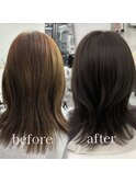 韓国スタイル/ナチュラルくびれヘア_くびれ巻き_透明感カラー