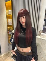 ラブスタシー 表参道店(Love Stasy) エクステで作る赤髪ロングヘア