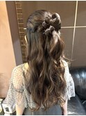 ハーフアップアレンジ