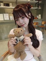 カシュカシュ 表参道(cache cache)&nbsp;ピンクカラーピンクブラウンヘアアレンジヘアセットヘアメ