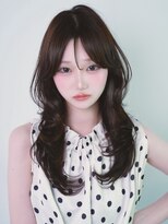 プリアバイポプルス 渋谷(pria by popls)&nbsp;ミディアムレイヤーハッシュカット顔周りレイヤーカット韓国ヘア