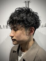 リバティシェアバーバー 銀座(LIBERTY SHARE BARBER)&nbsp;王道スパイラルパーマツーブロックマッシュ/銀座<理容室>東銀座