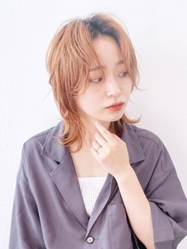 アイティーバイアルバム 松戸店(IT by ALBUM) ハイトーンウルフ_ショコラベージュボブルフベビーバング_28753