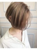 new open【juu.】short bob/milk tea beige