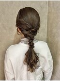 編みおろし お呼ばれヘアアレンジ お出掛けヘア