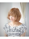 ふんわりベージュショートボブ 【HearPut府中】