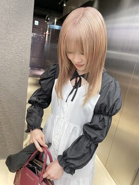 ペレ 栄店(PELE) 斜めバング/グレージュカラー/デザインカラー/栄/名駅