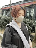 ハンサムショート×オレンジベージュ