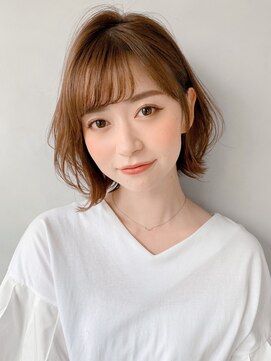 リヤン 表参道(lyann) 薄めバングホワイトブロンド大人可愛い美髪レイヤーカット愛され
