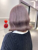 ダブルカラーラベンダーベージュカラーケアブリーチハイトーン