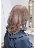 小顔ショートボブ透明感ブリーチなしアッシュグレージュ髪質改善