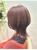 【コトノハ】マッシュウルフ首細くみえ秋色◎クラゲヘアー