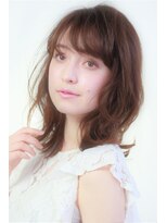 ラフヘアーアンドライフ 所沢東口店(LAF Hair&Life) 2wayバング 韓国前髪 シースルー ミディアム くびれヘア　顔周り