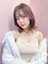 ラメール(MAISON LA MER)&nbsp;レイヤーボブ　モテ　ココアブラウン　イエベ