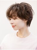 ショートパーマ×レイヤーカット×ウェットヘア20代30代40代