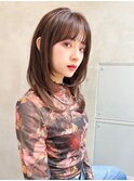 mowen 南堀江 レイヤーカット×アッシュブラウン