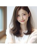 ★艶感ワンカールナチュラルカールフェミニンチェリーブラウン