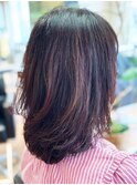 20代30代40代ナチュラルハイライト立体感ショコラブラウン