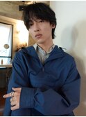 メンズボブウルフメンズミディアムレイヤーカットメンズウルフ
