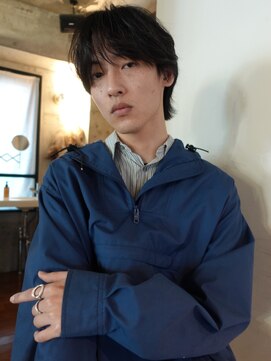 ノラジャーニー(NORA Journey) メンズボブウルフメンズミディアムレイヤーカットメンズウルフ