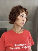 〈ミニボブ/外国人風パーマ〉