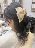 ハーフアップ