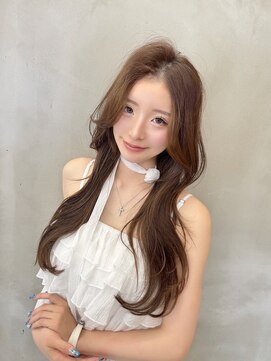 ロンドルーチェ 心斎橋(Lond luce) ダークアッシュ/ミディアムレイヤーカット［髪質改善/縮毛矯正］