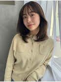 絶妙ベージュカラー×セミロング