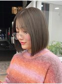 前下がり切りぱなしストレートボブ/髪質改善