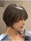 大人かわいい丸みショート