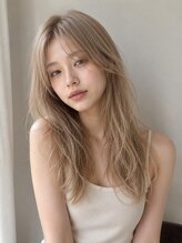 アイスプロドバイブルーム 木更津店(ice prod by bloom)&nbsp;ミルクティーブロンド/ダークブルー/デジタルパーマ/木更