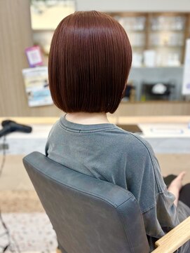 アンリー 四条烏丸店(Anree) ◎ブリーチなしダブルカラーでするオレンジボブ◎