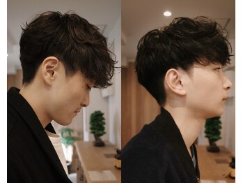 ブラウン バイ イフ 福島(BROWN by if)の写真/【福島/西梅田】20～30代多数！メンズカット&パーマ特化型サロン/カット+パーマ7900円～/3500円～