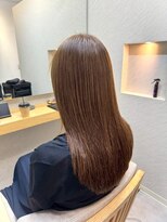 ストーリー 今福鶴見店(STORY) 明るい白髪染めで楽しむブラウンの艶ロング