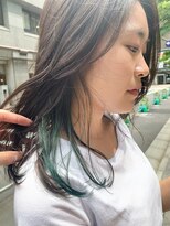 ヴェルダ 池袋店(verda)&nbsp;シークレットインナーカラー×サンライズターコイズ