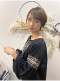 前髪カール/ネオシースルーバング/くびれボブ［銀座］