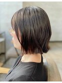 大人可愛い◎似合わせカットイメチェン黒髪ボブ