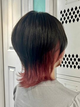 マティーナ ヘアー 池袋(Matina hair) 【ウルフ×インナーピンク】20代30代40代