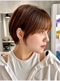 30代40代大人女性/前髪ありショートボブ/ショートヘア/髪質改善