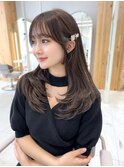 大人可愛い韓国ヘア レイヤーカット 似合わせ顔まわり#