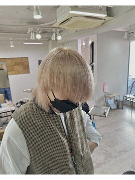 プライズ 成増店(prize) ミルクティーベージュハイトーンメンズカット成増大山